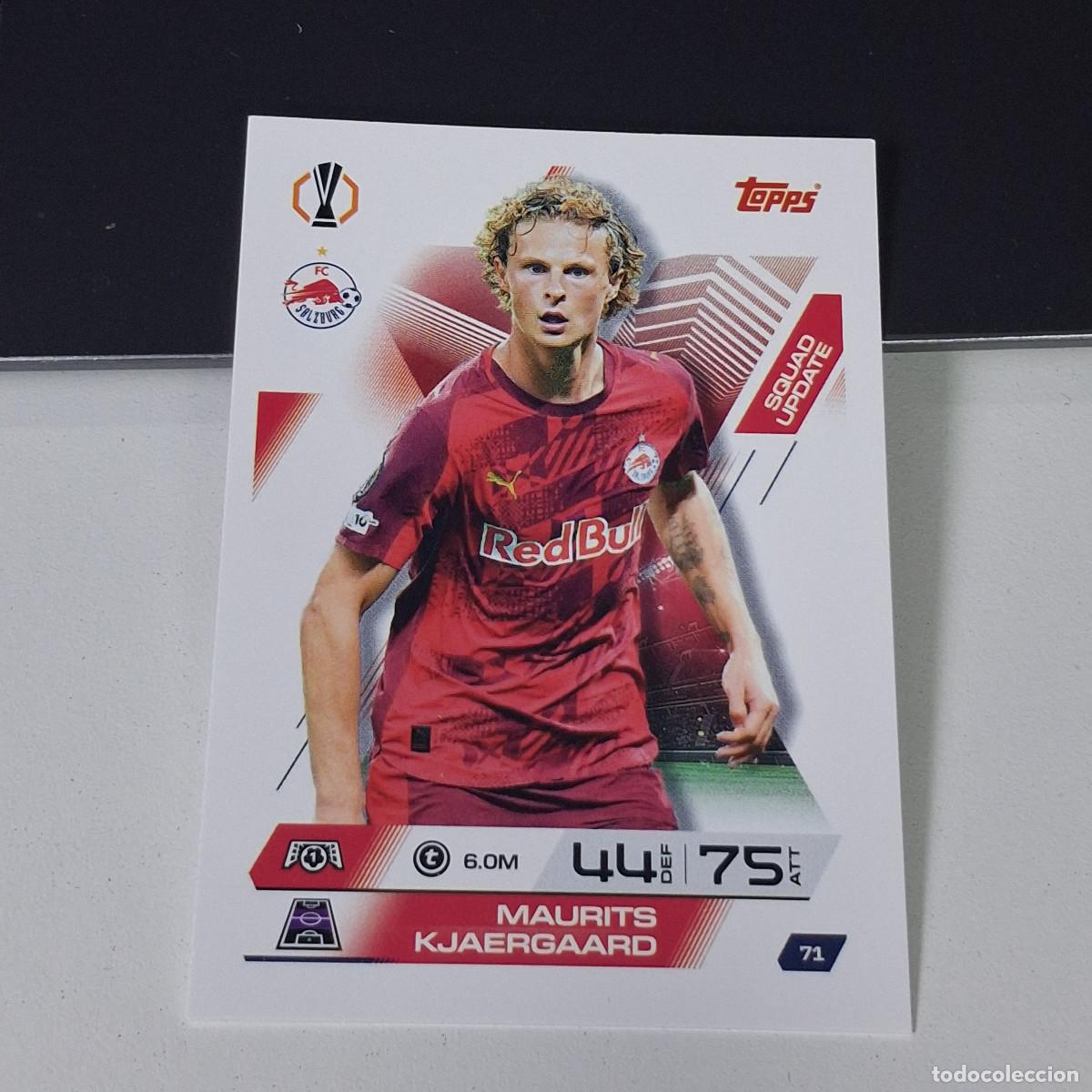 Cromos de F&uacute;tbol: B6 71 MAURITS KJAERGAARD - FC SALZBURG SQUAD UPDATE MATCH ATTAX CHAMPIONS LEAGUE 2025-26 EXTRA TOPPS