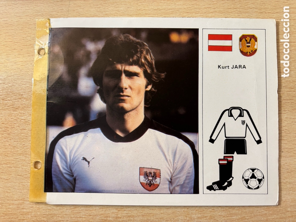 Cromos de F&uacute;tbol: # 25 Kurt Jara Austria Las Estrellas del Mundial 82, mide 18x14 cm.