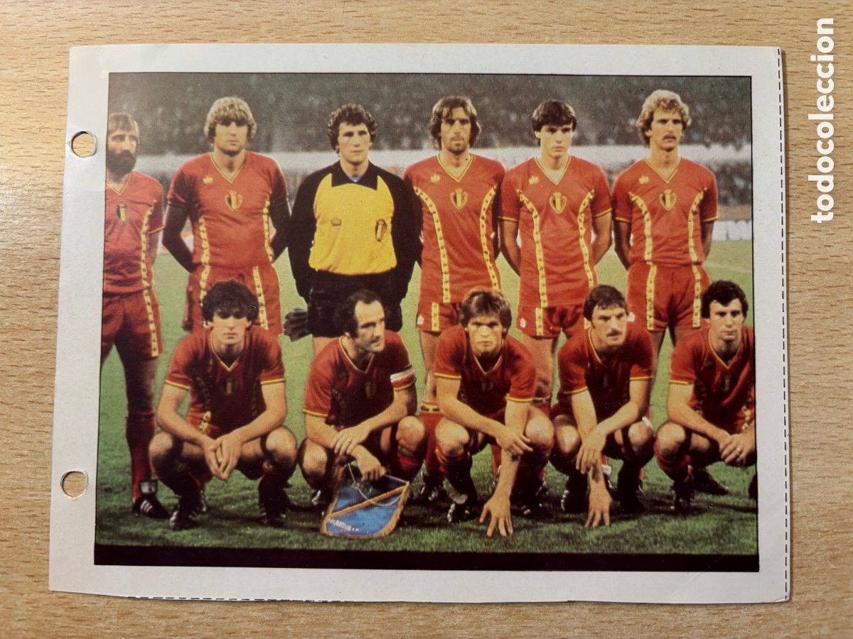 Cromos de F&uacute;tbol: # Selecci&oacute;n B&eacute;lgica Las Estrellas del Mundial 82, mide 18x14 cm.