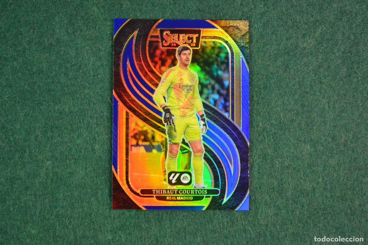 Football Stickers: PANINI SELECT LA LIGA 2024-25 - 120 COURTOIS (REAL MADRID) PARALELA AZUL BLUE