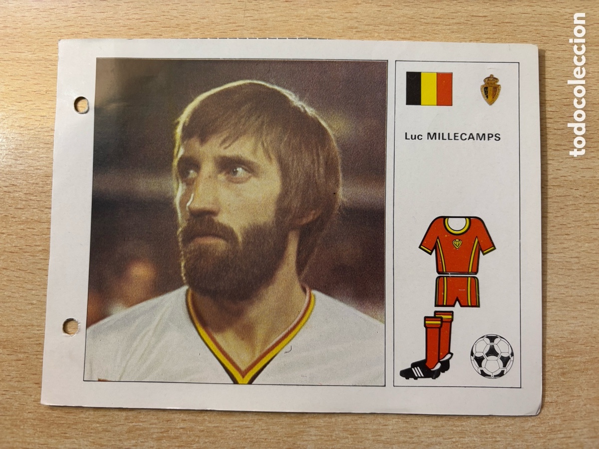 Cromos de F&uacute;tbol: # 29 Luc Millecamps B&eacute;lgica Las Estrellas del Mundial 82, mide 18x14 cm.