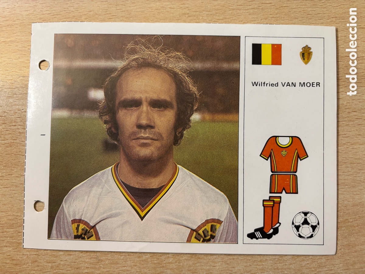 Figurine di Calcio: # 30 Wilfried Van Moer B&eacute;lgica Las Estrellas del Mundial 82, mide 18x14 cm.