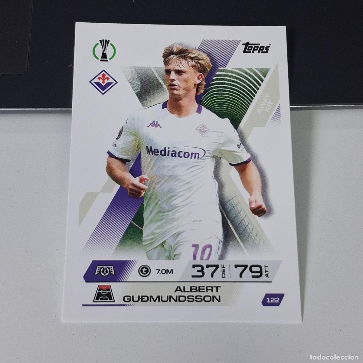 Figurine di Calcio: B6 122 ALBERT GUDMUNDSSON FIORENTINA KIT MATCH ATTAX CHAMPIONS LEAGUE 2025-26 EXTRA TOPPS