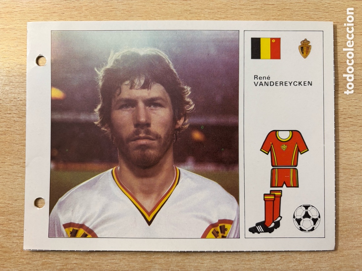 Cromos de F&uacute;tbol: # 31 Ren&eacute; Vandereycken B&eacute;lgica Las Estrellas del Mundial 82, mide 18x14 cm.