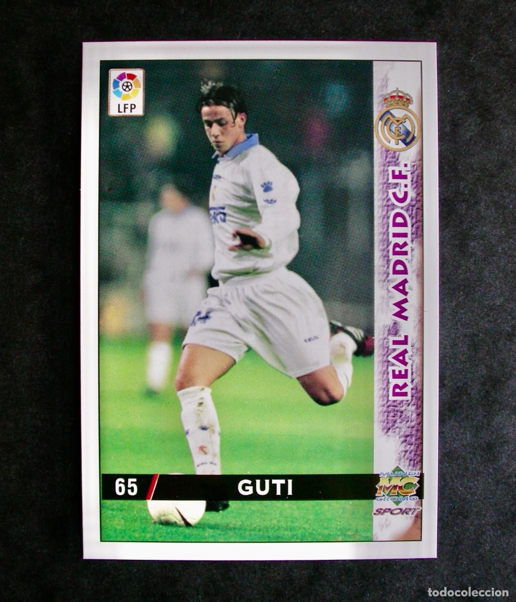 Cromos de Futebol: N&ordm; 65 GUTI DEL R. MADRID DE LAS FICHAS DE LA LIGA 98-99 DE MUNDICROMO