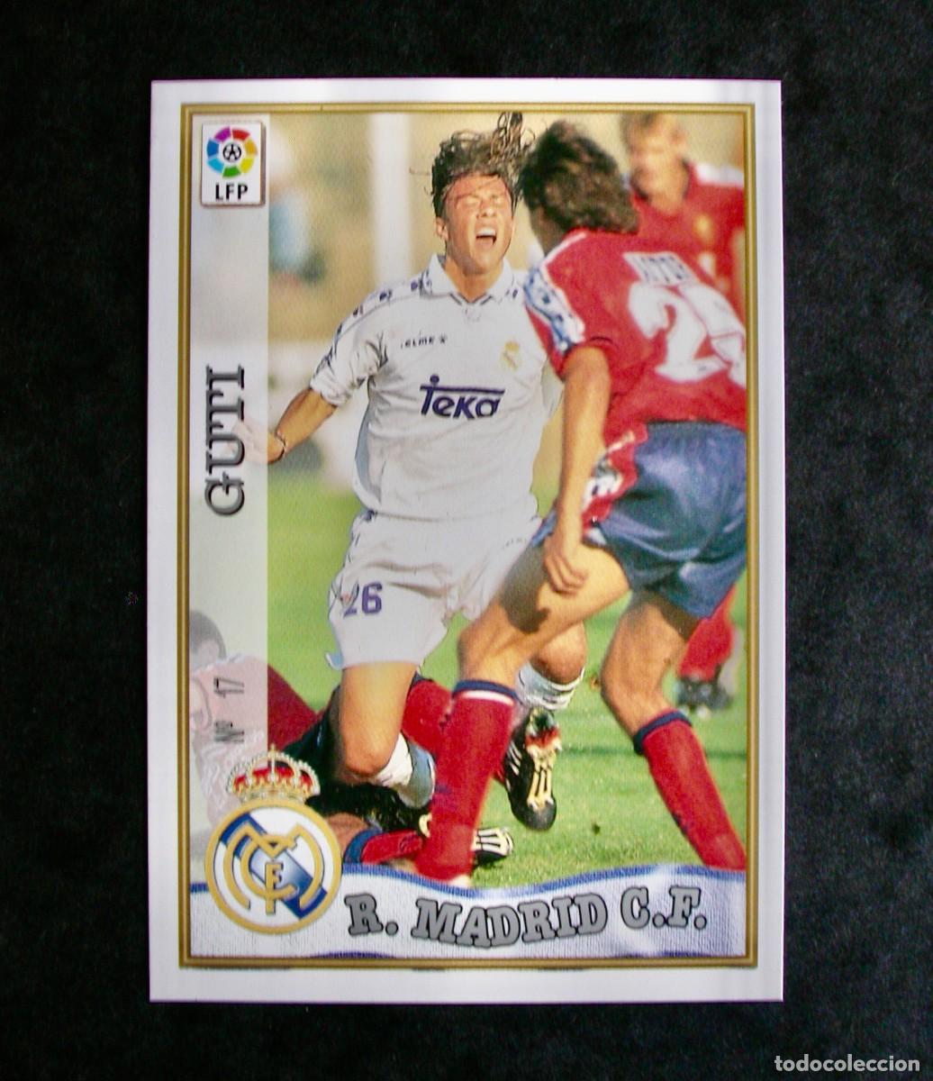 Cromos de F&uacute;tbol: N&ordm; 17 GUTI DEL R. MADRID DE LAS FICHAS DE LA LIGA 97-98 DE MUNDICROMO