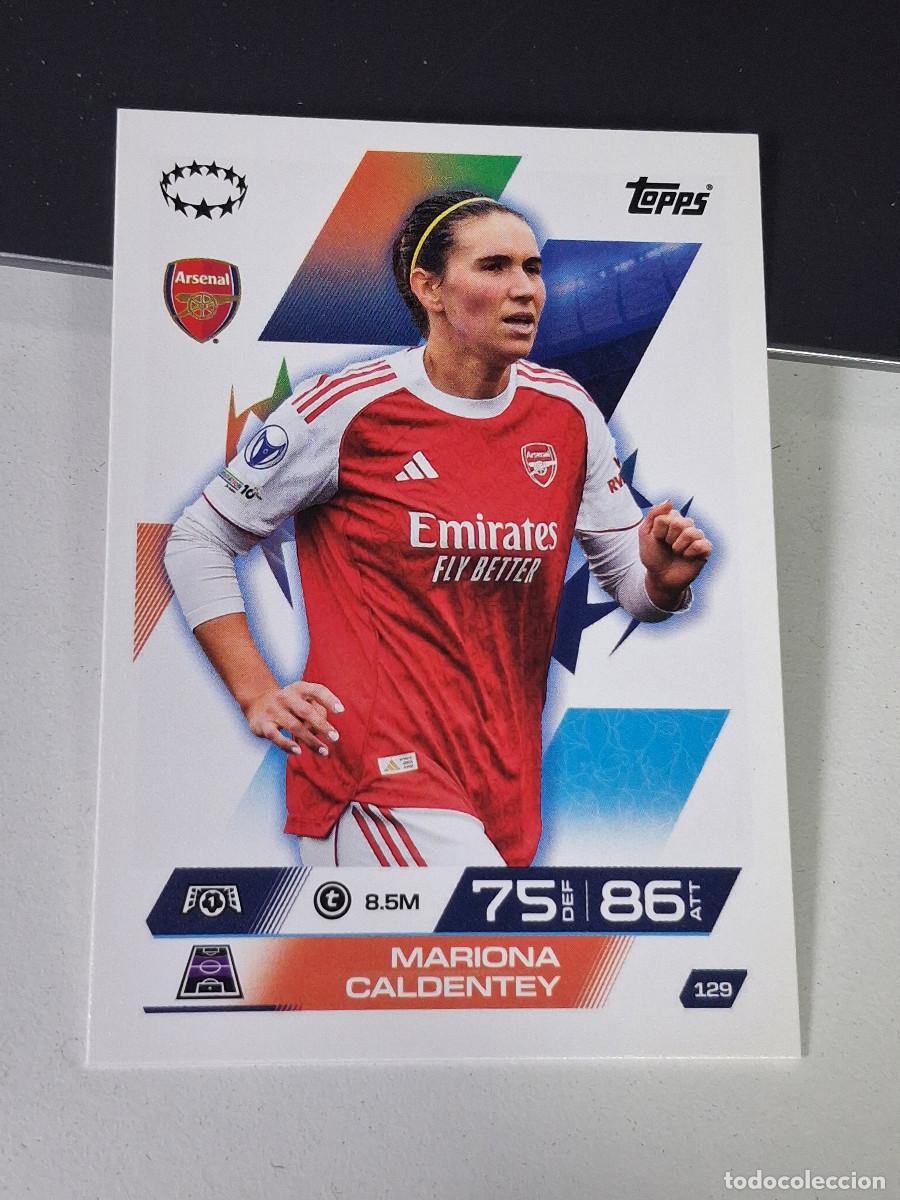 Cromos de F&uacute;tbol: A14 129 MARIONA CALDENTEY ARSENAL MATCH ATTAX CHAMPIONS LEAGUE 2025-26 EXTRA TOPPS