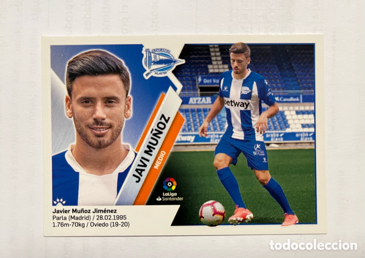Cromos de F&uacute;tbol: JAVI MU&Ntilde;OZ ALAV&Eacute;S LIGA ESTE 2019 2020 19 20 NUNCA PEGADO SIN PEGAR