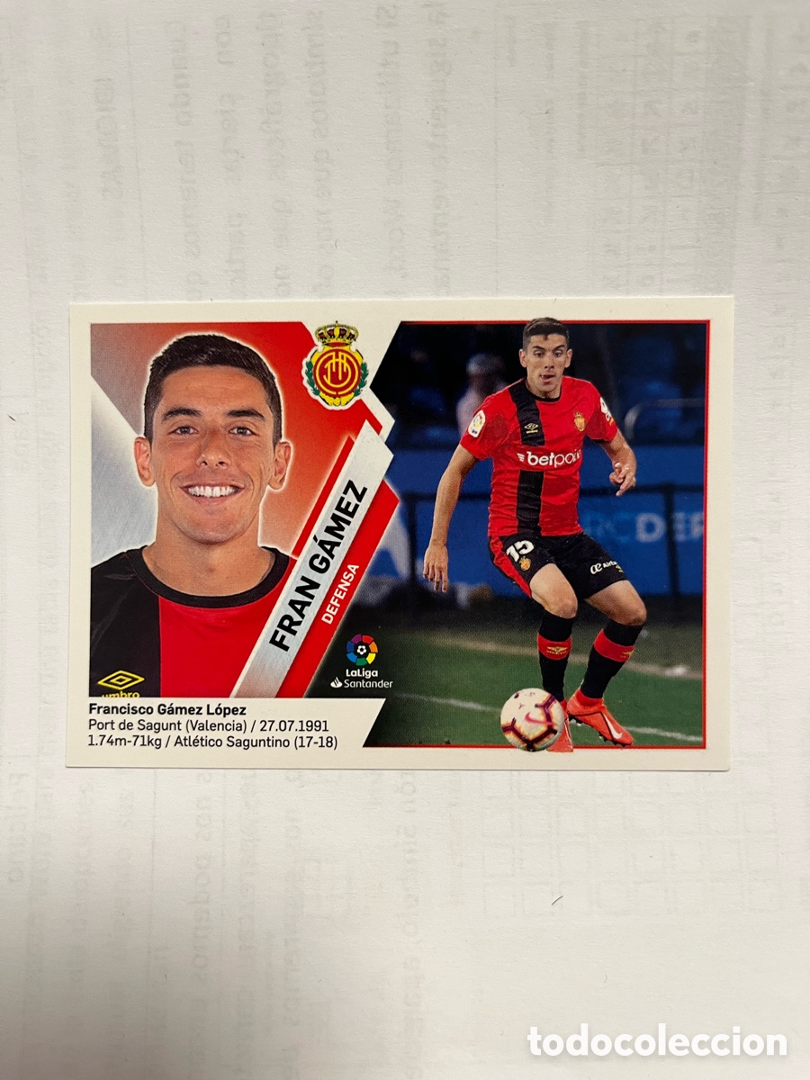 Cromos de Futebol: FRAN G&Aacute;MEZ MALLORCA 6 B LIGA ESTE 2019-2020 19 20 PANINI EDICIONES ESTE