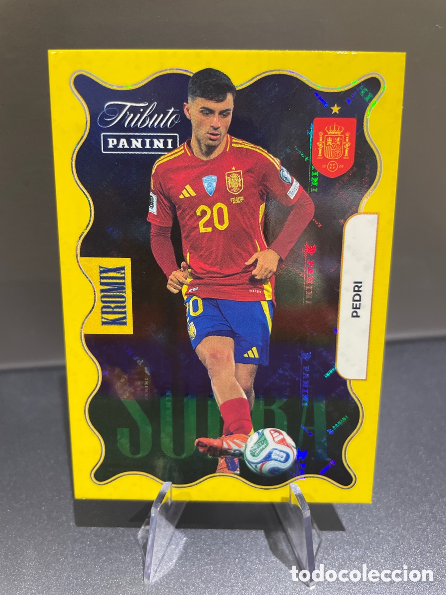Cromos de F&uacute;tbol: Pedri Kromix Supra Gold Panini Tribute Seleccion Espa&ntilde;ola 2010-2026 Vamos Campeones