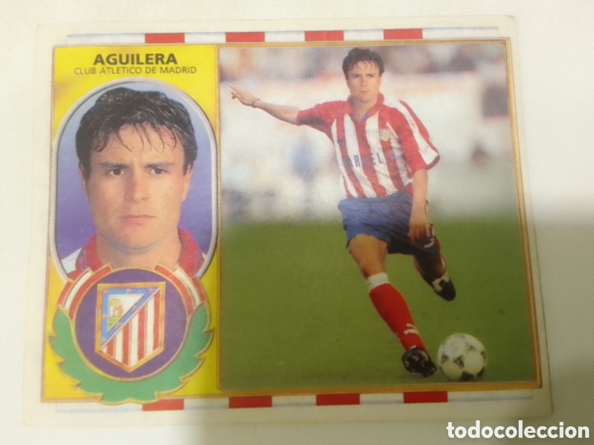 Cromos de F&uacute;tbol: Colecciones Este 96-97 Aguilera &bull; Atl&eacute;tico de Madrid.