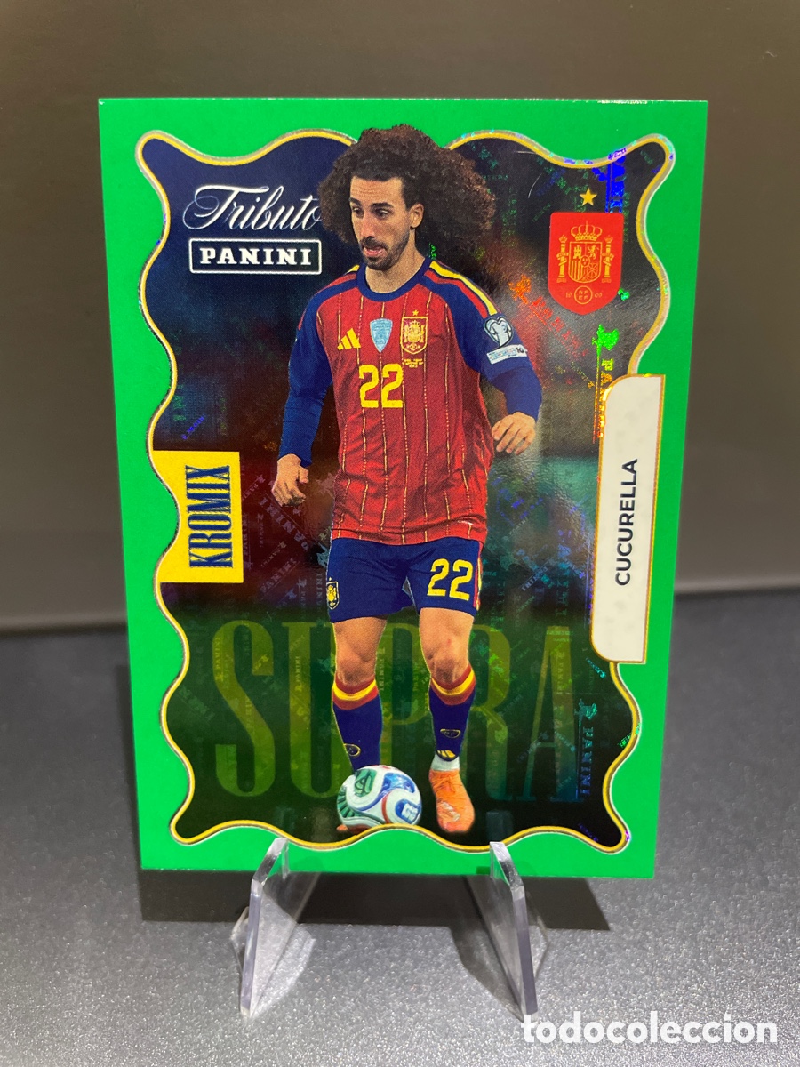Cromos de F&uacute;tbol: Cucurella KV45 Kromix Supra Green Panini Tribute Seleccion Espa&ntilde;ola 2010-2026 Vamos Campeones