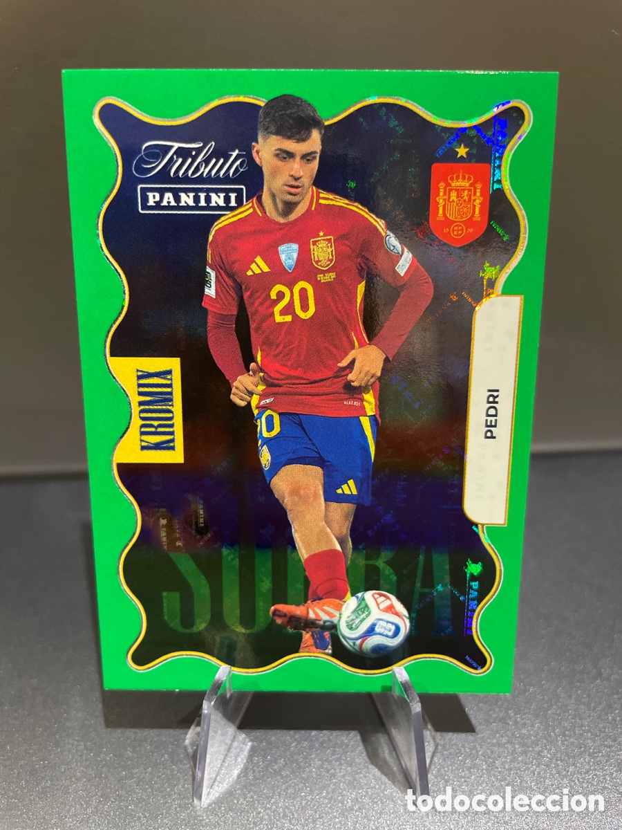 Cromos de F&uacute;tbol: Pedri KV77 Kromix Supra Green Panini Tribute Seleccion Espa&ntilde;ola 2010-2026 Vamos Campeones