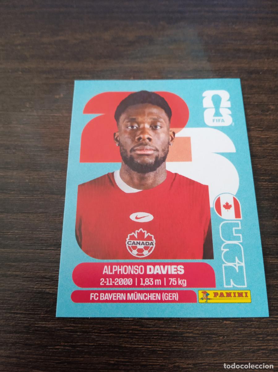 Cromos de F&uacute;tbol: Cromo Mundial Futbol 2026 Panini canada usa Mexico Canada Alphonso davies CAN 3