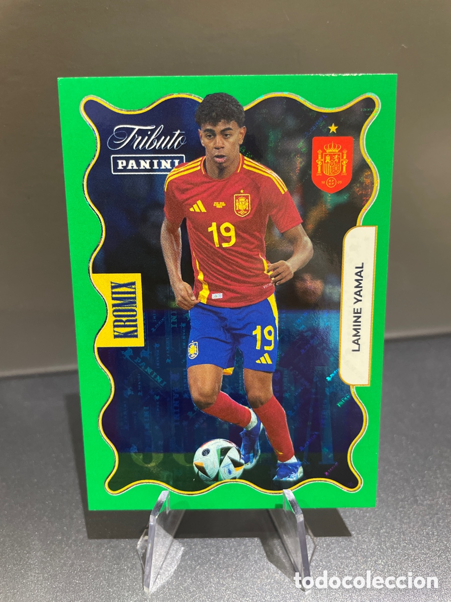 Cromos de F&uacute;tbol: Lamine Yamal KV79 Kromix Supra Green Panini Tribute Seleccion Espa&ntilde;ola 2010-2026 Vamos Campeones