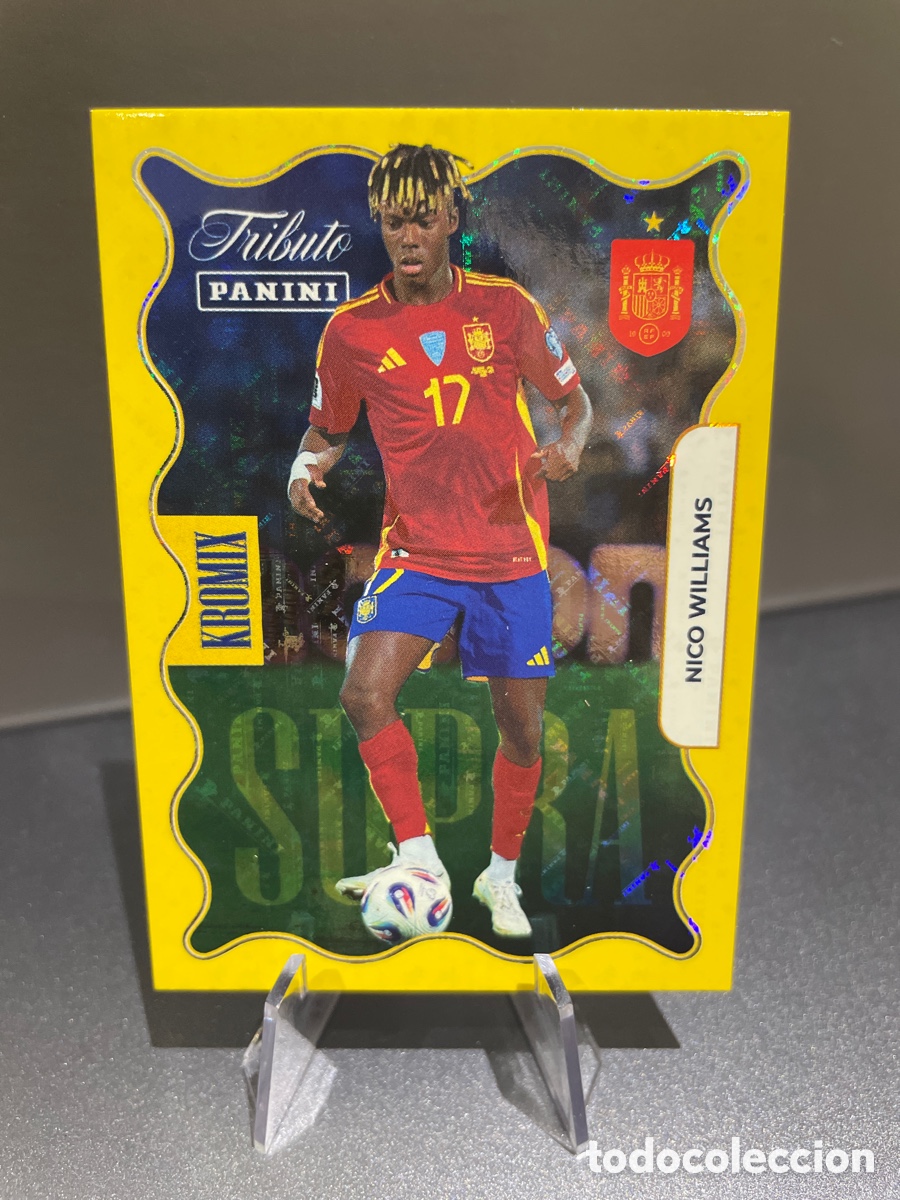 Cromos de F&uacute;tbol: Nico Williams KO81 Kromix Supra Gold Panini Tribute Seleccion Espa&ntilde;ola 2010-2026 Vamos Campeones