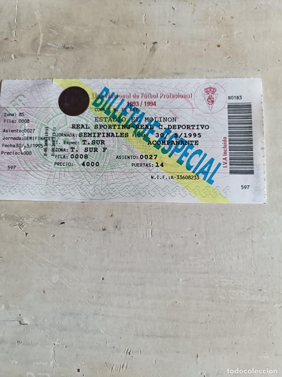 Cromos de F&uacute;tbol: ENTRADA TICKET SPORTING DE GIJ&Oacute;N DEPORTIVO CORU&Ntilde;A