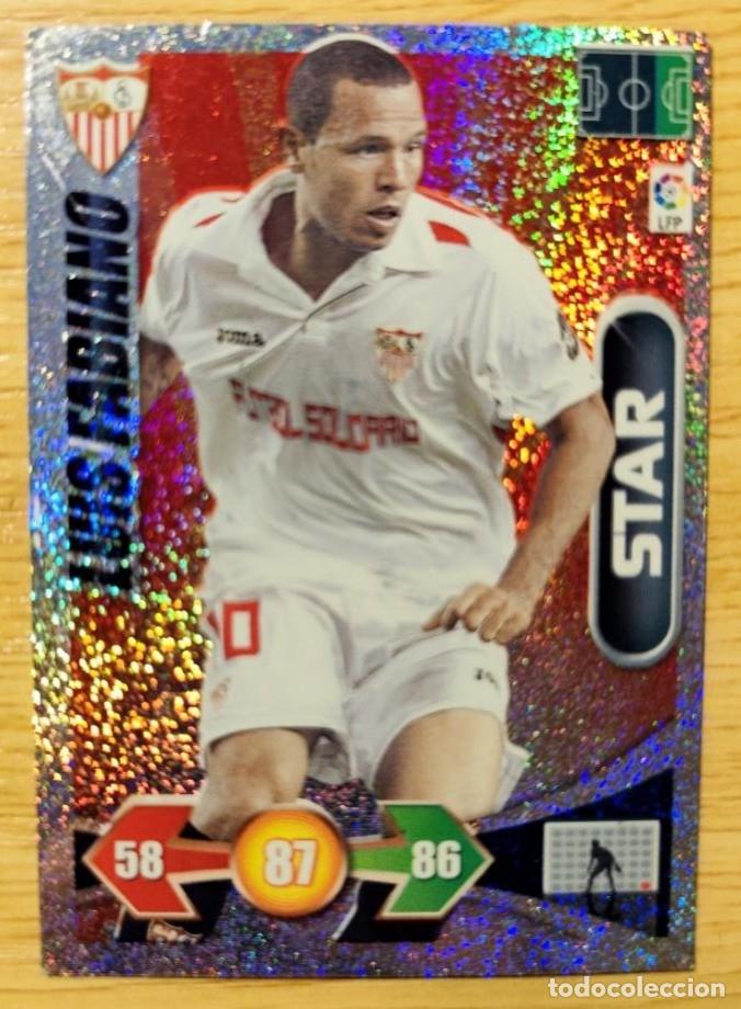 Cromos de F&uacute;tbol: CARD FOOTBALL LUIS FABIANO SEVILLA F.C. STAR ADRENALYN XL LIGA 2009 2010 09 10 BRILLANTINA