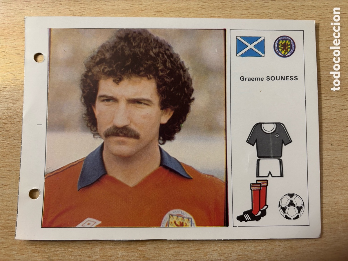 Cromos de F&uacute;tbol: # 54 Graeme Souness Escocia Las Estrellas del Mundial 82, mide 18x14 cm.