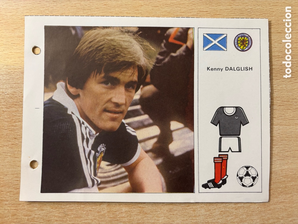 Cromos de F&uacute;tbol: # 55 Kenny Dalglish Escocia Las Estrellas del Mundial 82, mide 18x14 cm.