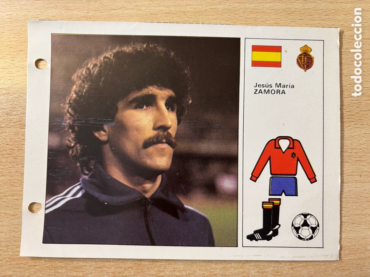 Cromos de F&uacute;tbol: # 63 Jes&uacute;s Mar&iacute;a Zamora Espa&ntilde;a Las Estrellas del Mundial 82, mide 18x14 cm.
