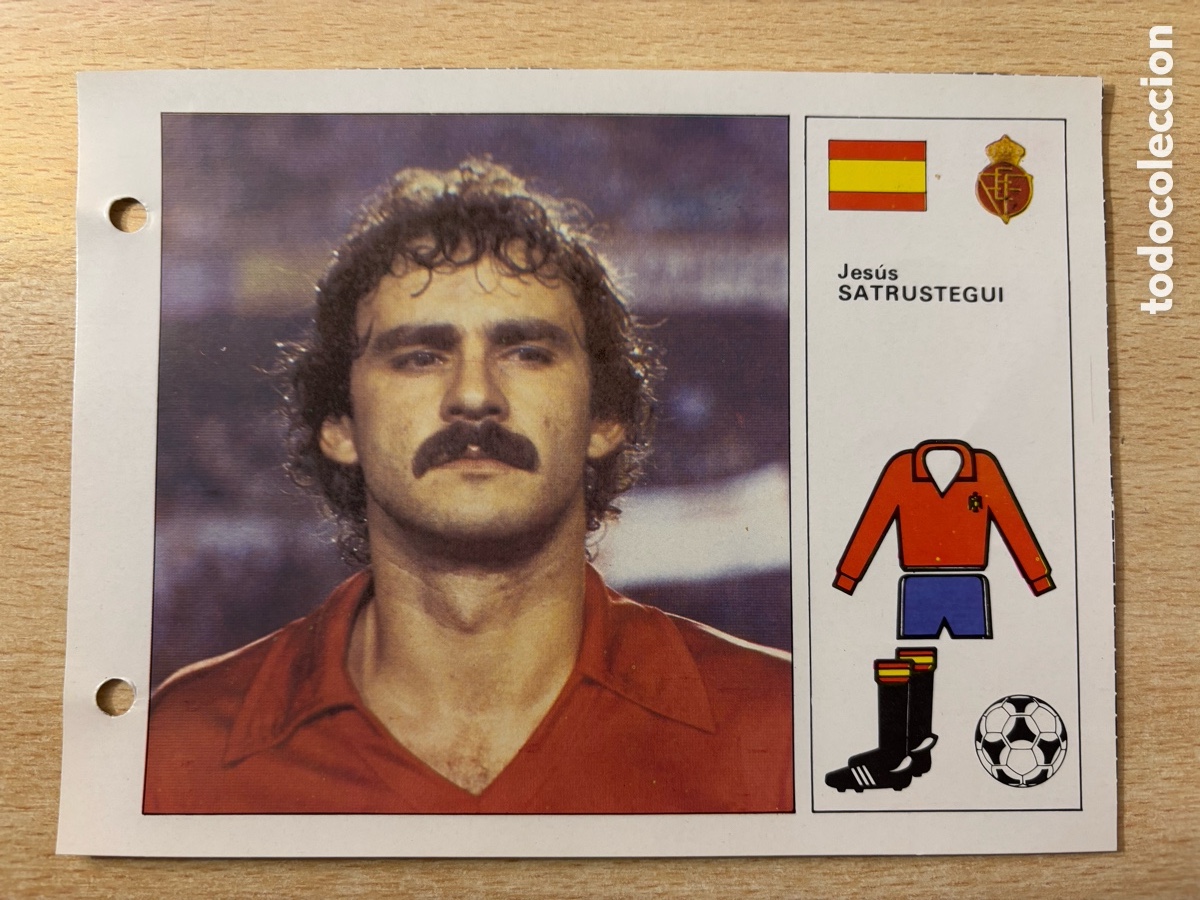 Cromos de F&uacute;tbol: # 64 Jes&uacute;s Satrustegui Espa&ntilde;a Las Estrellas del Mundial 82, mide 18x14 cm.
