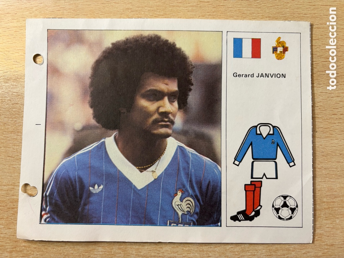 Cromos de F&uacute;tbol: # 68 Gerard Janvion Francia Las Estrellas del Mundial 82, mide 18x14 cm.
