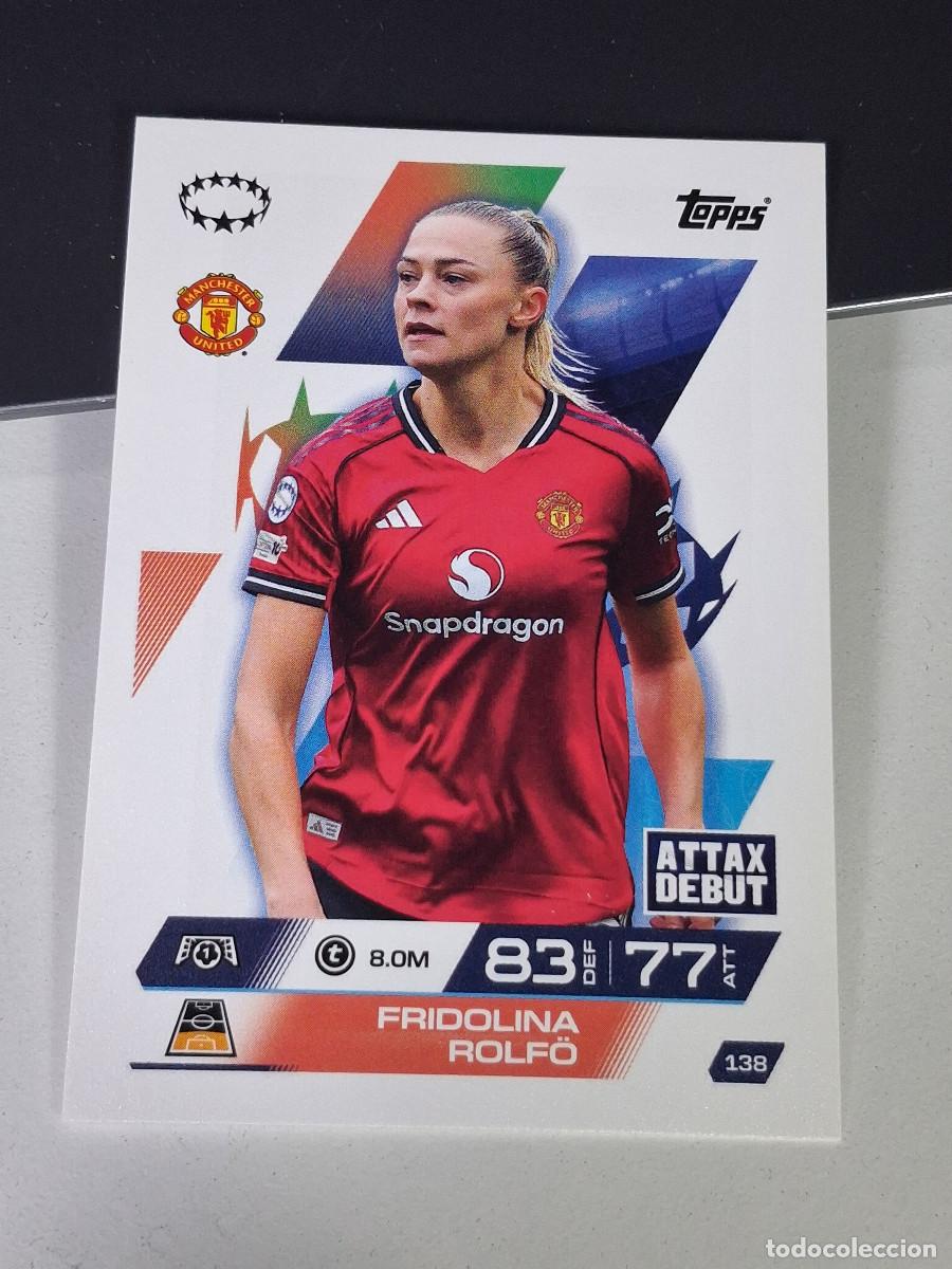 Cromos de F&uacute;tbol: A14 138 FRIDOLINA ROLFO MANCHESTER UNITED MATCH ATTAX CHAMPIONS LEAGUE 2025-26 EXTRA TOPPS