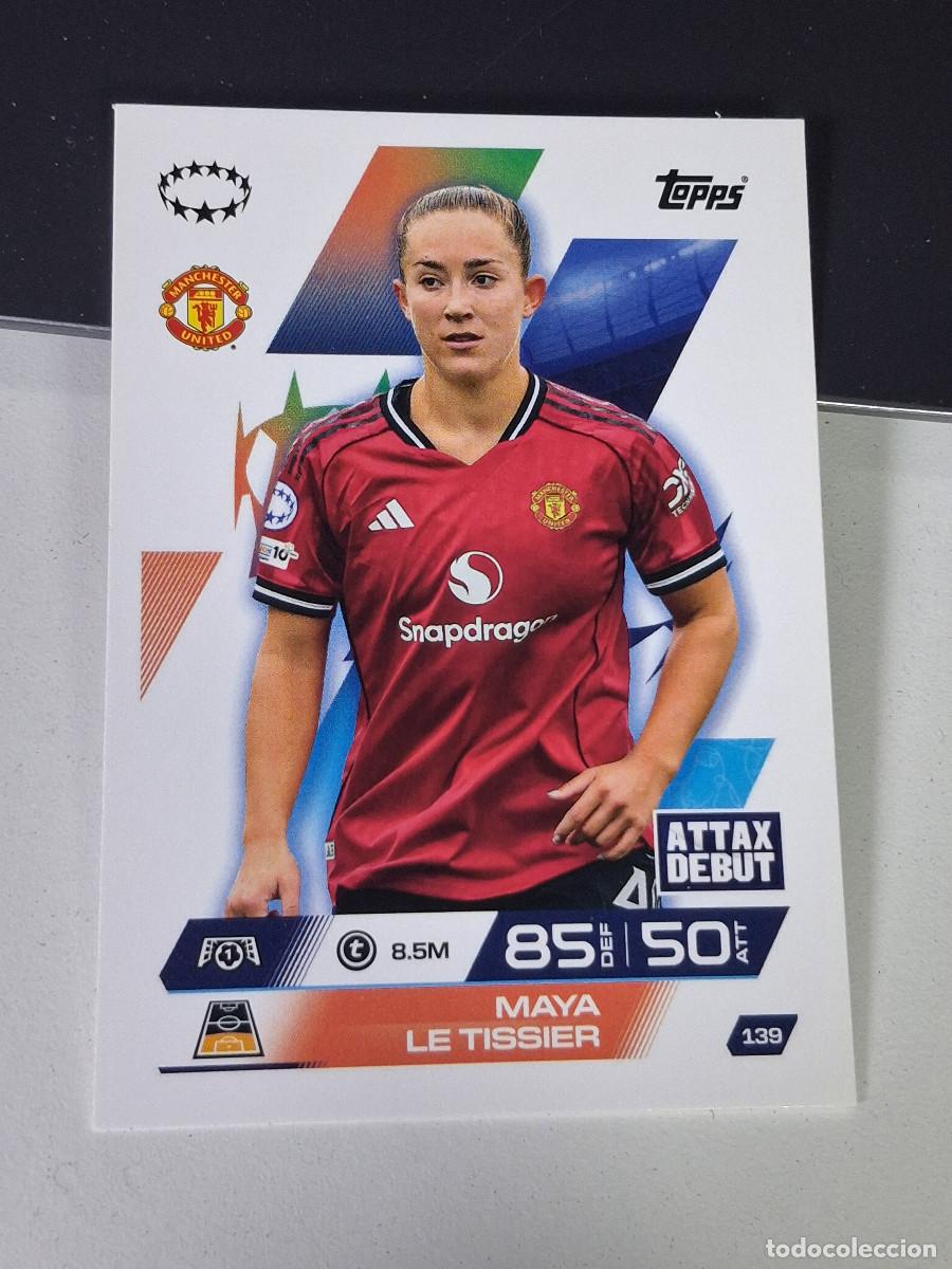 Cromos de F&uacute;tbol: A14 139 MAYA LE TISSIER MANCHESTER UNITED DEBUT MATCH ATTAX CHAMPIONS LEAGUE 2025-26 EXTRA TOPPS