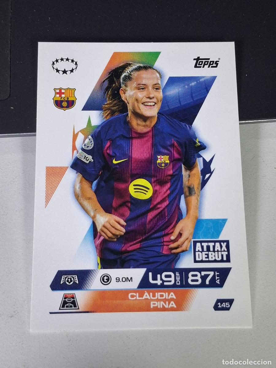 Cromos de F&uacute;tbol: A14 145 CLAUDIA PINA BARCECLONA ATTAX DEBUT MATCH ATTAX CHAMPIONS LEAGUE 2025-26 EXTRA TOPPS