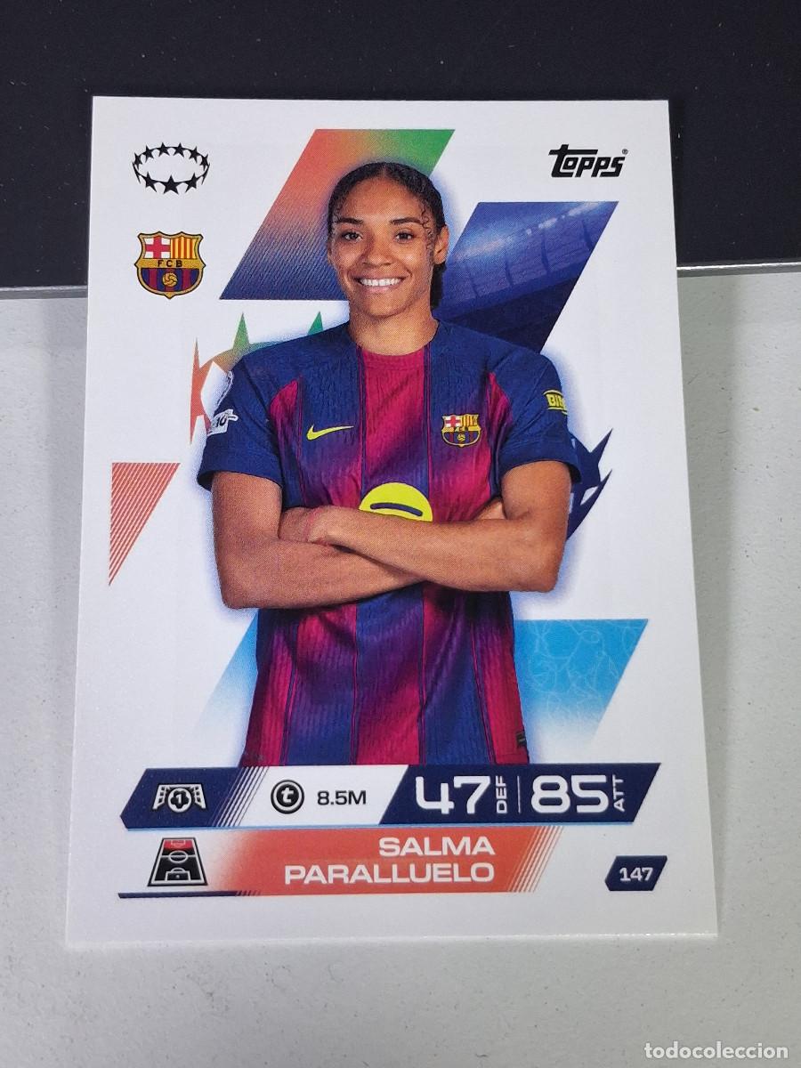 Cromos de Futebol: A14 147 SALMA PARALLUELO BARCECLONA ATTAX DEBUT MATCH ATTAX CHAMPIONS LEAGUE 2025-26 EXTRA TOPPS