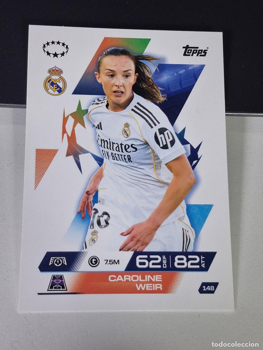 Figurine di Calcio: A14 148 CAROLINE WEIR REAL MADRID ATTAX DEBUT MATCH ATTAX CHAMPIONS LEAGUE 2025-26 EXTRA TOPPS