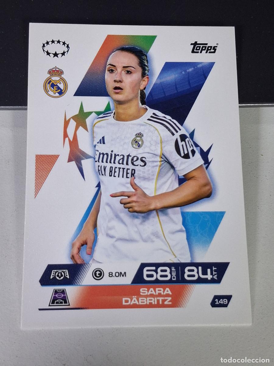 Cromos de F&uacute;tbol: A14 149 SARA DABRITZ REAL MADRID ATTAX DEBUT MATCH ATTAX CHAMPIONS LEAGUE 2025-26 EXTRA TOPPS