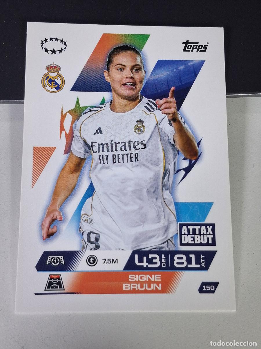 Cromos de F&uacute;tbol: A14 150 SIGNE BRUUN REAL MADRID ATTAX DEBUT MATCH ATTAX CHAMPIONS LEAGUE 2025-26 EXTRA TOPPS