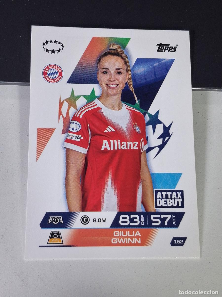 Cromos de F&uacute;tbol: A14 152 GIULIA GWINN BAYERN MUNICH MUNIQUE MATCH ATTAX CHAMPIONS LEAGUE 2025-26 EXTRA TOPPS