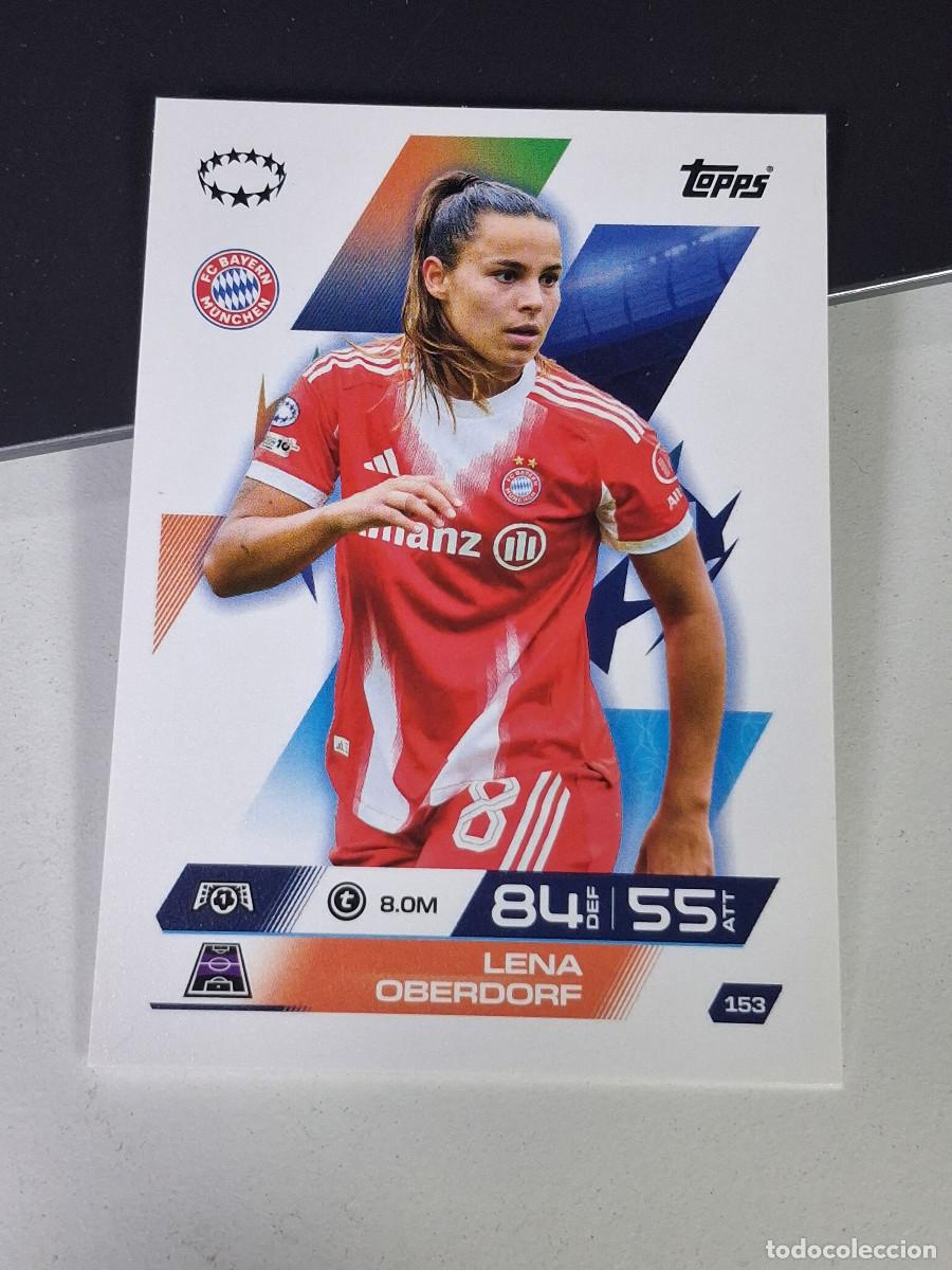 Cromos de F&uacute;tbol: A14 153 LENA OBERDORF BAYERN MUNICH MUNIQUE MATCH ATTAX CHAMPIONS LEAGUE 2025-26 EXTRA TOPPS