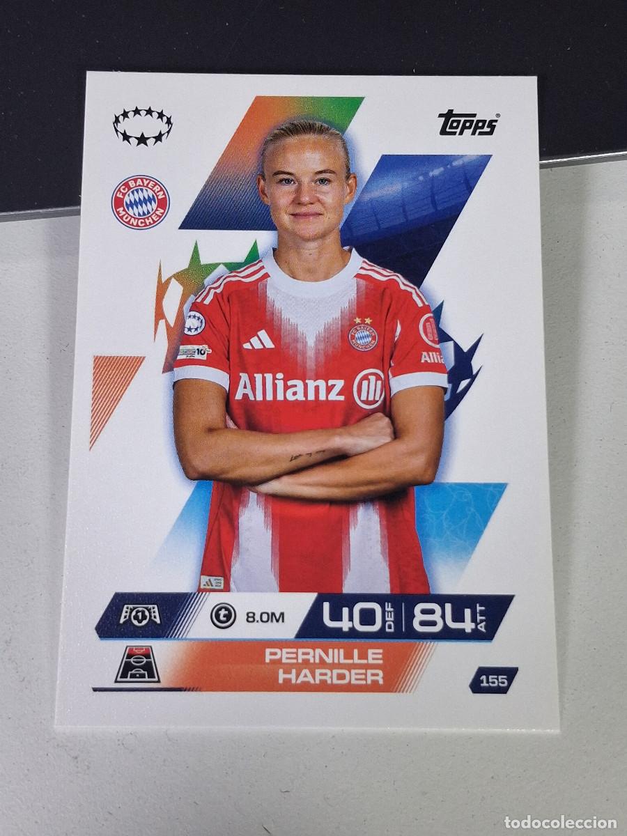 Cromos de F&uacute;tbol: A14 155 PERNILLE HARDER BAYERN MUNICH MUNIQUE MATCH ATTAX CHAMPIONS LEAGUE 2025-26 EXTRA TOPPS
