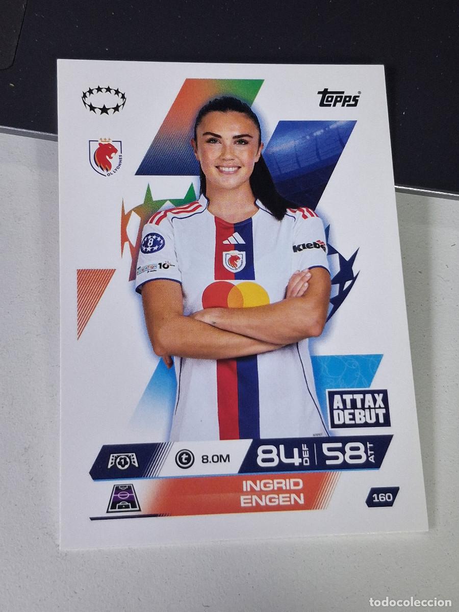 Cromos de F&uacute;tbol: A14 160 INGRID ENGEN LYON DEBUT MATCH ATTAX CHAMPIONS LEAGUE 2025-26 EXTRA TOPPS