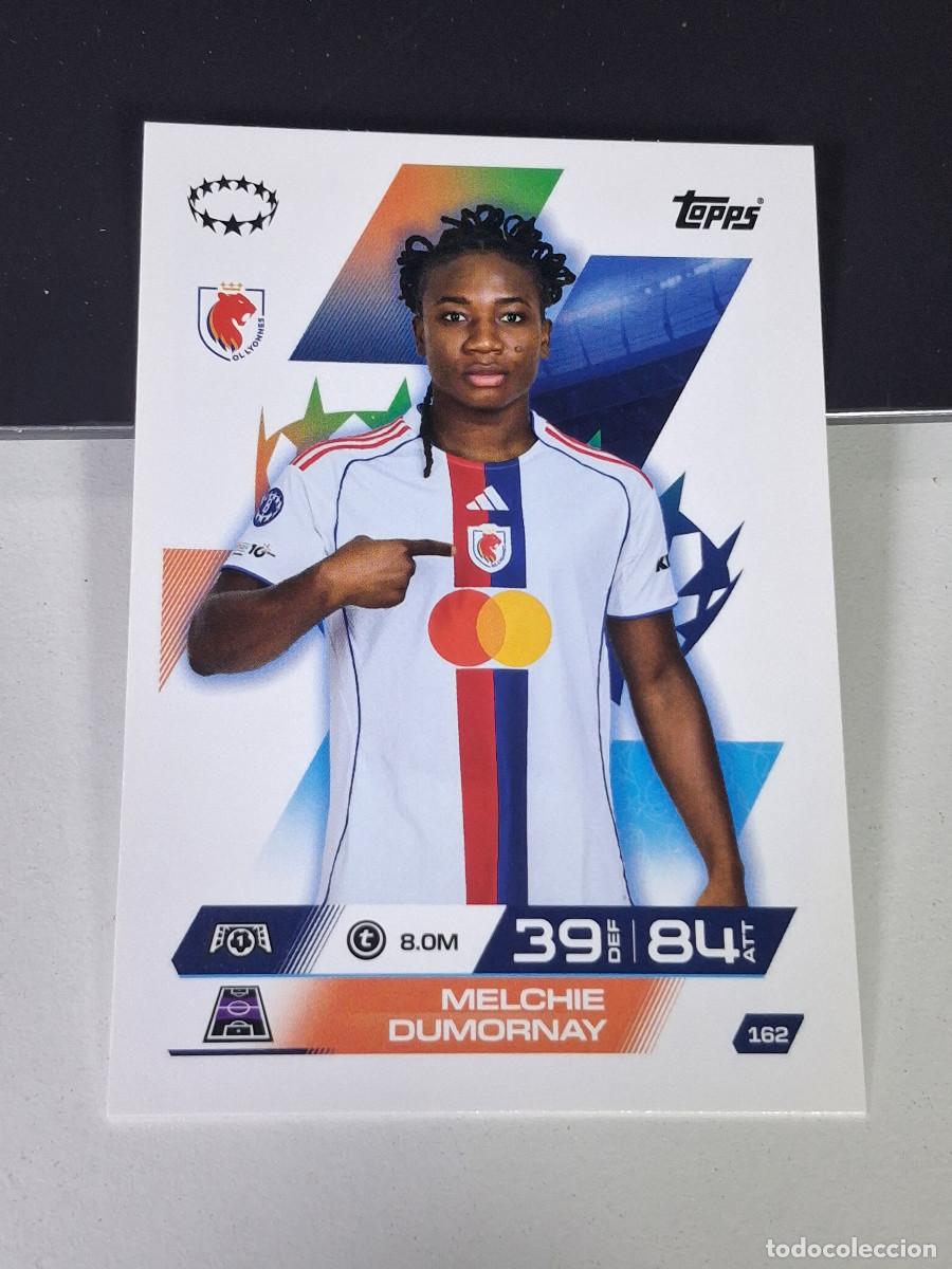Cromos de F&uacute;tbol: A14 162 MELCHIE DUMORNAY OLYMPIQUE LYON MATCH ATTAX CHAMPIONS LEAGUE 2025-26 EXTRA TOPPS