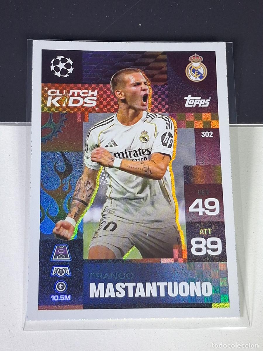 Cromos de F&uacute;tbol: A15 302 MASTANTUONO REAL MADRID CLUTCH KIDS MATCH ATTAX CHAMPIONS LEAGUE 2025-26 EXTRA TOPPS