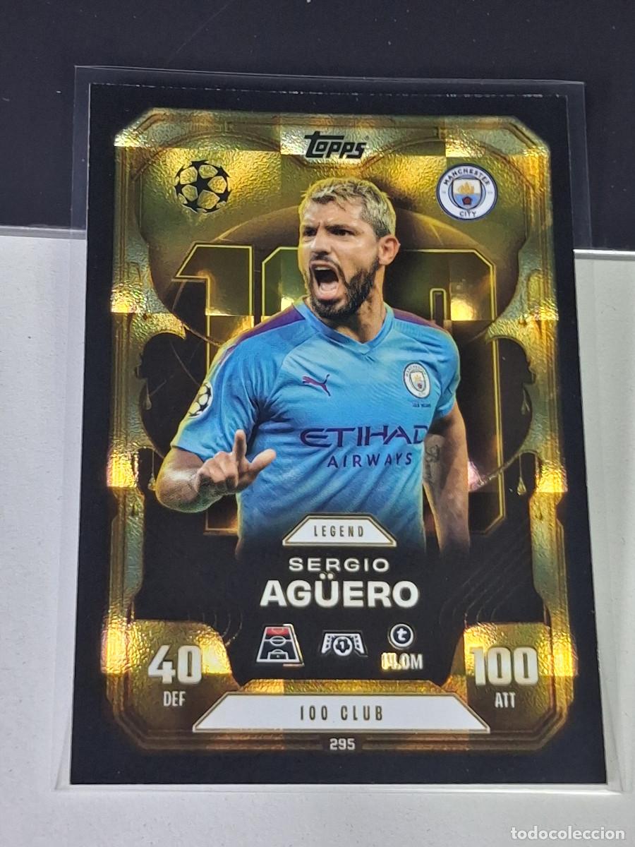 Cromos de F&uacute;tbol: A15 295 SERGIO AGUERO MANCHESTER CITY 100 CLUB MATCH ATTAX CHAMPIONS LEAGUE 2025-26 EXTRA TOPPS