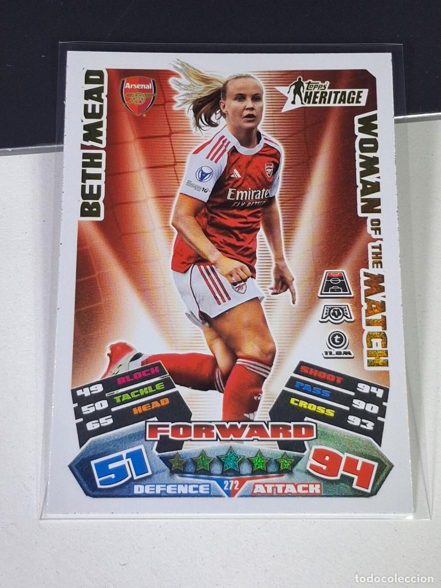 Cromos de F&uacute;tbol: A15 272 BETH MEAD ARSENAL HERITAGE MAN OF THE MATCH MATCH ATTAX EXTRA 2025 2026 25 26 TOPPS