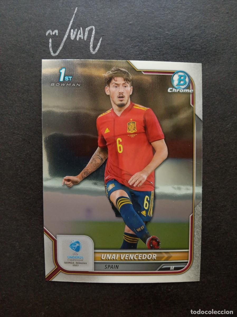 Figurine di Calcio: N&ordm; 118 UNAI VENCEDOR ESPA&Ntilde;A ATHLETIC CLUB BILBAO ⚽ TOPPS &reg; 1st BOWMAN CHROME UEFA EURO UNDER 21 2023