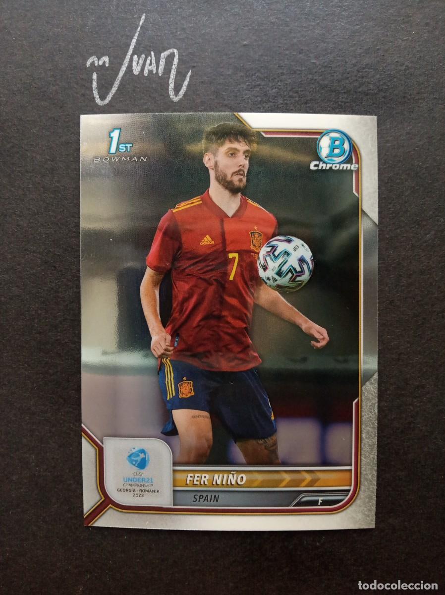 Football Stickers: N&ordm; 84 FER NI&Ntilde;O ESPA&Ntilde;A VILLARREAL BURGOS ⚽ TOPPS &reg; 1st BOWMAN CHROME UEFA EURO UNDER 21 2023
