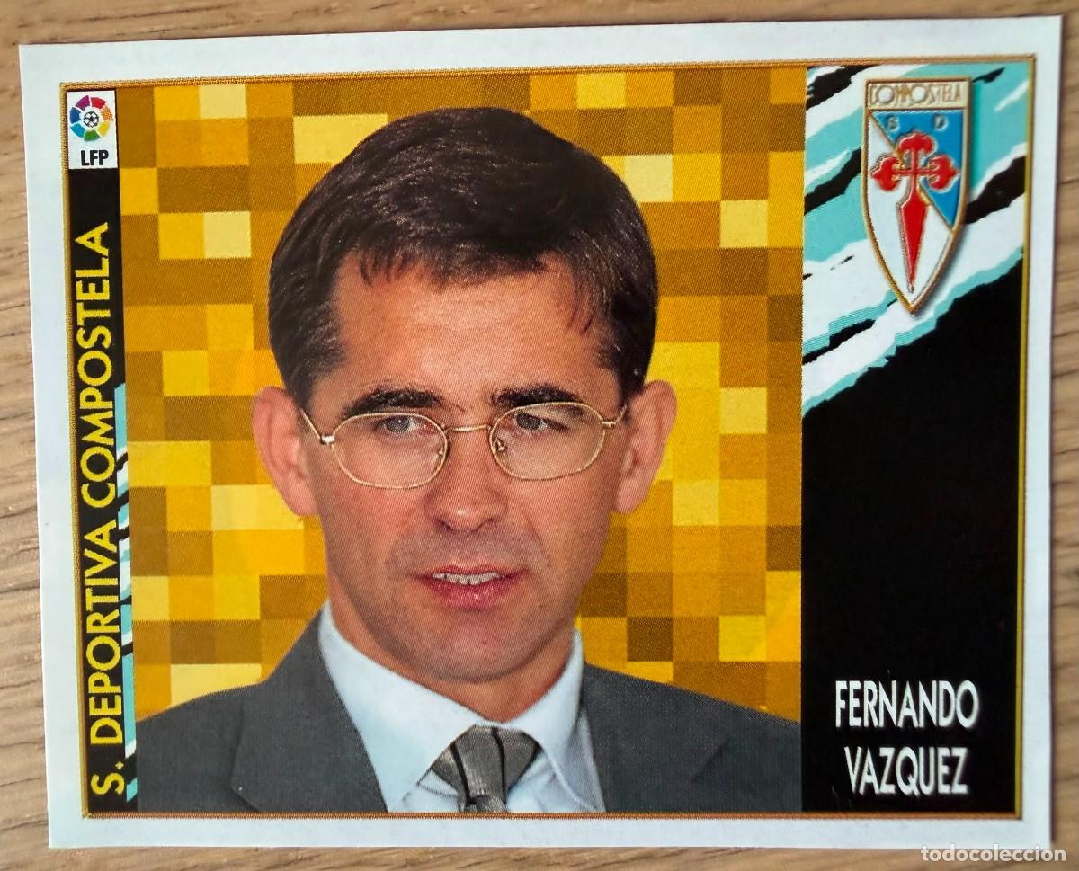 Cromos de F&uacute;tbol: FERNANDO VAZQUEZ ENTRENADOR COMPOSTELA 97 98 1997 1998 LIGA EDICIONES ESTE RECORTADO STICKER