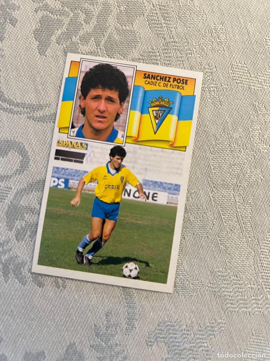 Cromos de F&uacute;tbol: S&Aacute;NCHEZ POSE C&Aacute;DIZ NUEVO EDICIONES ESTE 1990/91 90-91