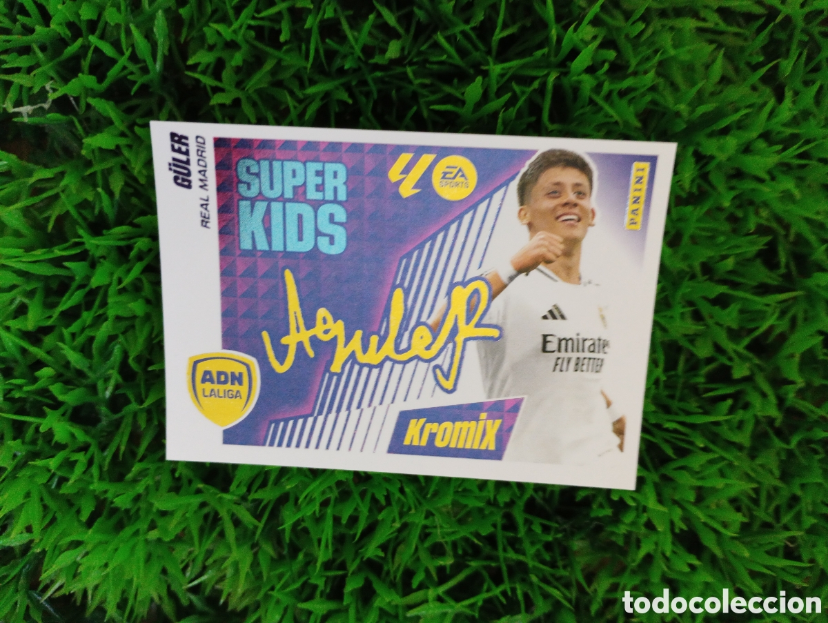Cromos de F&uacute;tbol: Guler Real Madrid KROMIX SUPER KIDS Liga Este 25-26 # K 10 NUNCA PEGADO