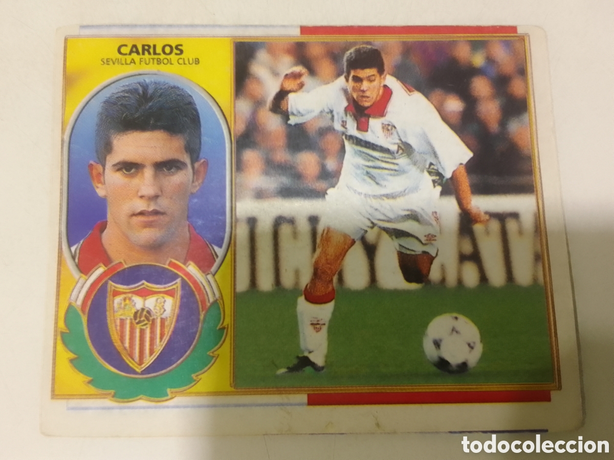 Cromos de F&uacute;tbol: Colecciones Este 96-97 Carlos &bull; Sevilla.
