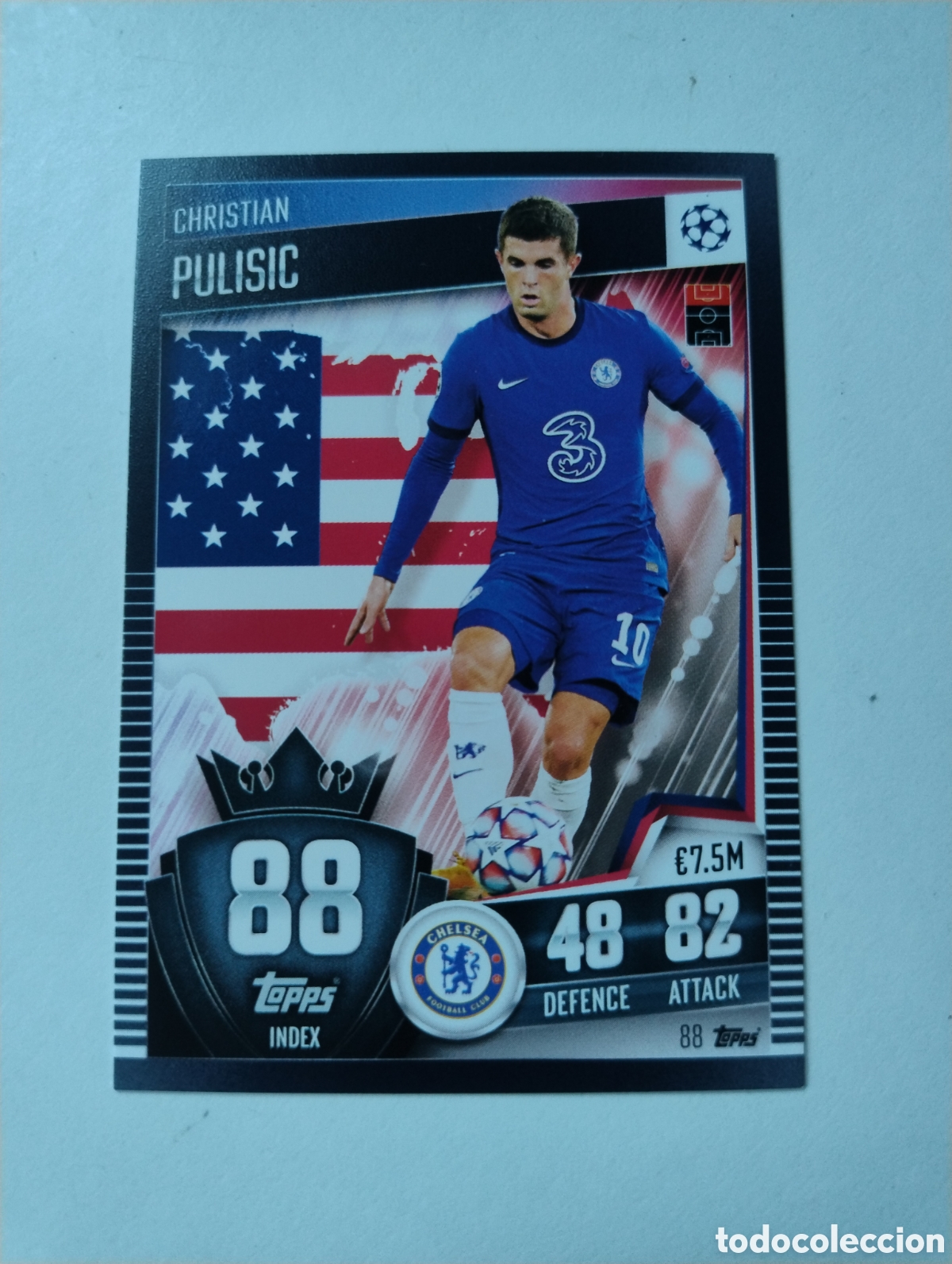 Cromos de F&uacute;tbol: 88 - Pulisic - Chelsea - Topps Match Attax 101 2020 - 2021