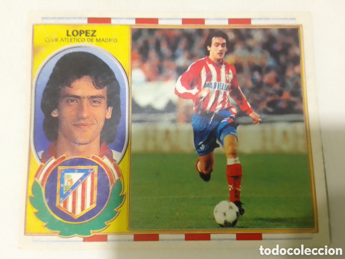 Figurine di Calcio: Colecciones Este 96-97 Lopez &bull; Atl&eacute;tico de Madrid.